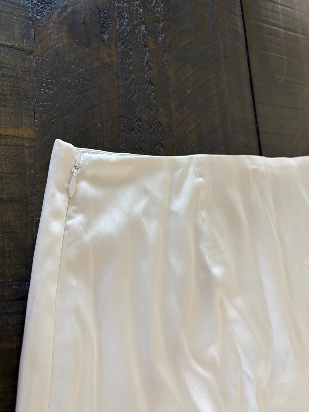 Sunday Best Cream Satin Mini Skirt - Picture 5 of 8
